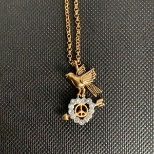 Juicy Couture Peace Heart Bird Necklace